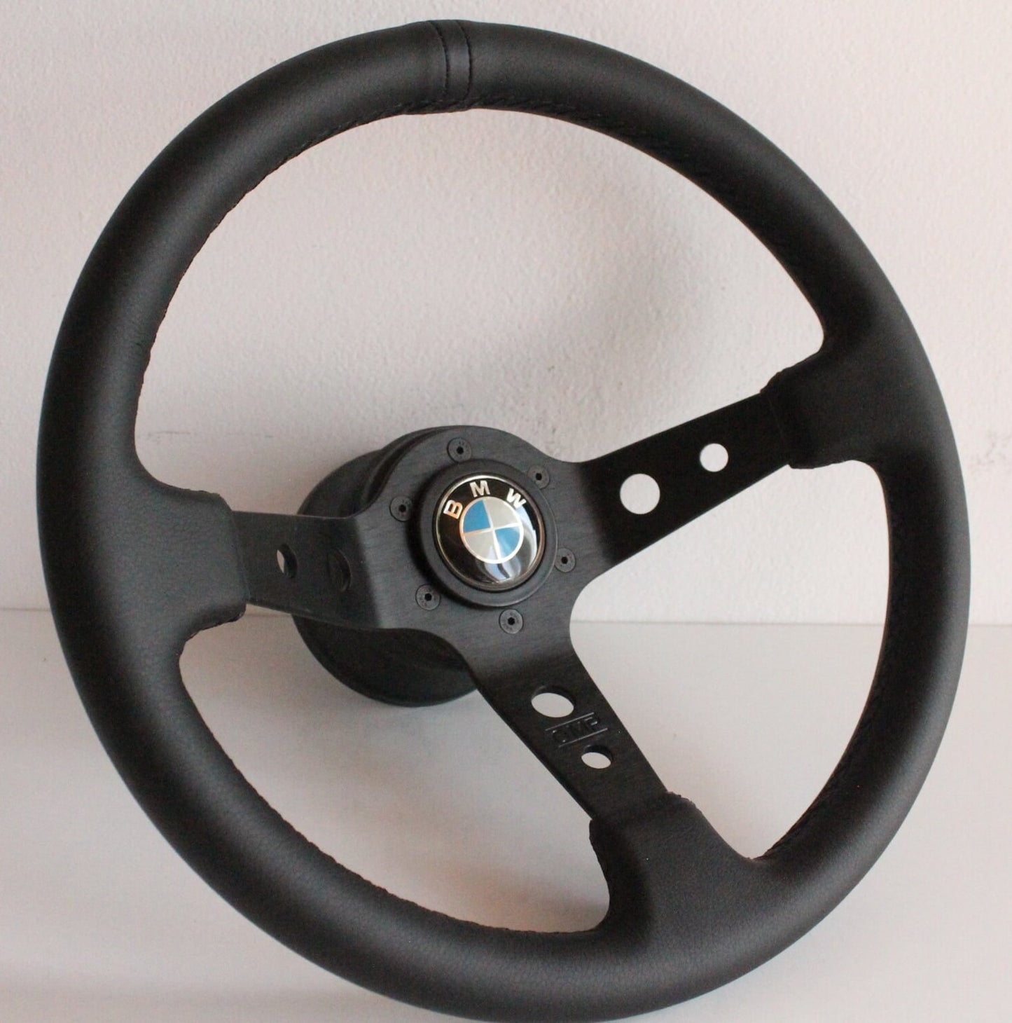 Steering wheel fits For BMW Perforated Leather Black Stitching Deep Dish For E46 E38 E39 Z3 99-04'