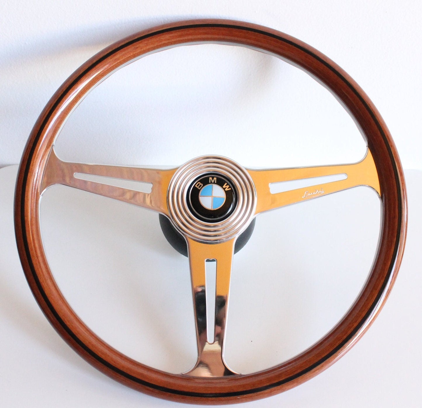 Steering wheel Fits For BMW  Wood Beautiful Craftmanship Handmade in Italy OEM LUISI Wooden For E24 E28 E30 E32 E34 1986-1992