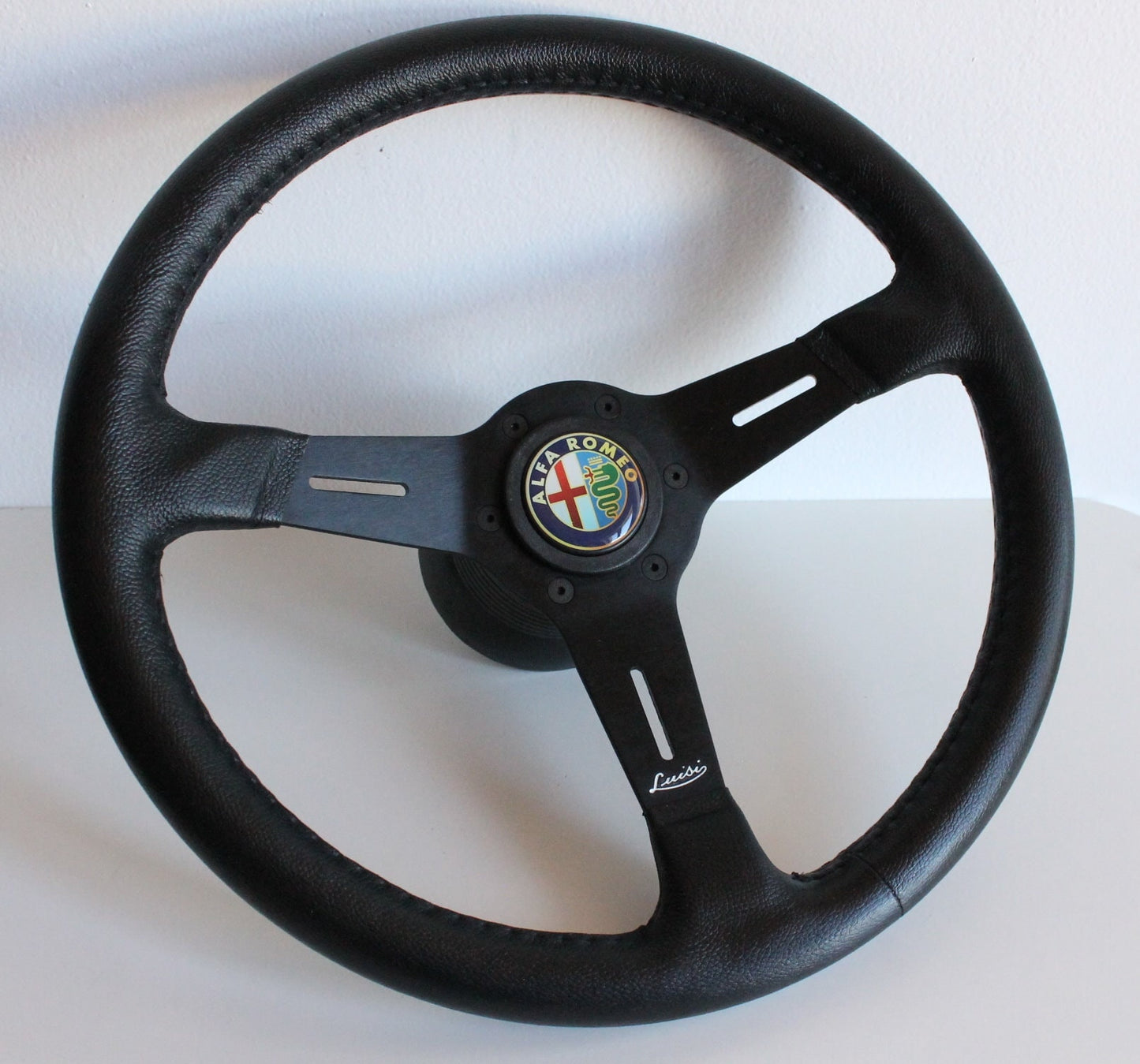 Steering wheel fits For Alfa Romeo Spider Leather 360mm  Classic Vintage Handmade 1990-1994