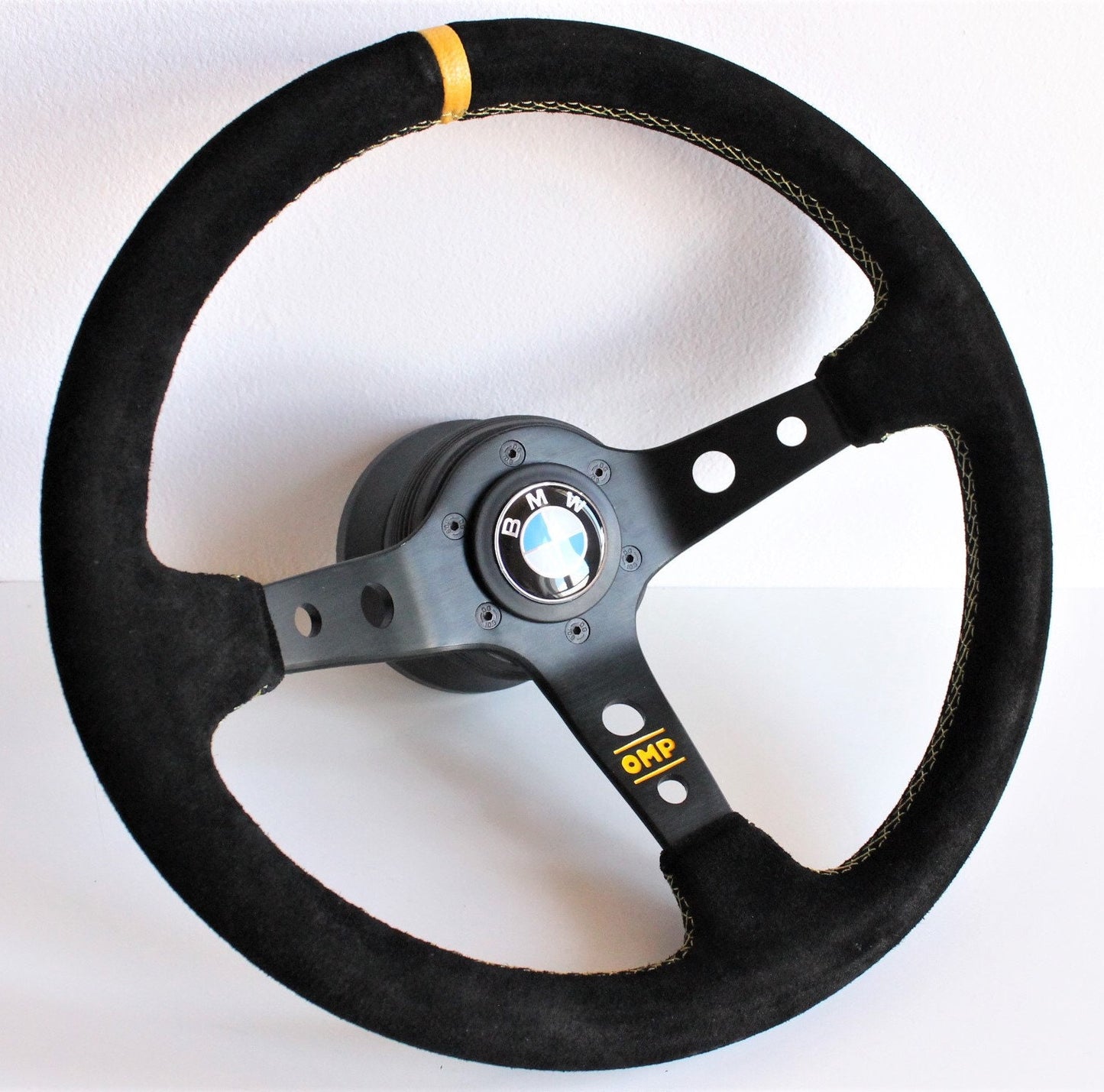 Steering wheel fits For BMW Used custom rebuild with Suede leather Blue Red Yellow Black Green hand  Deep Dish Sport E46 Z3 E38 E39 99-05'