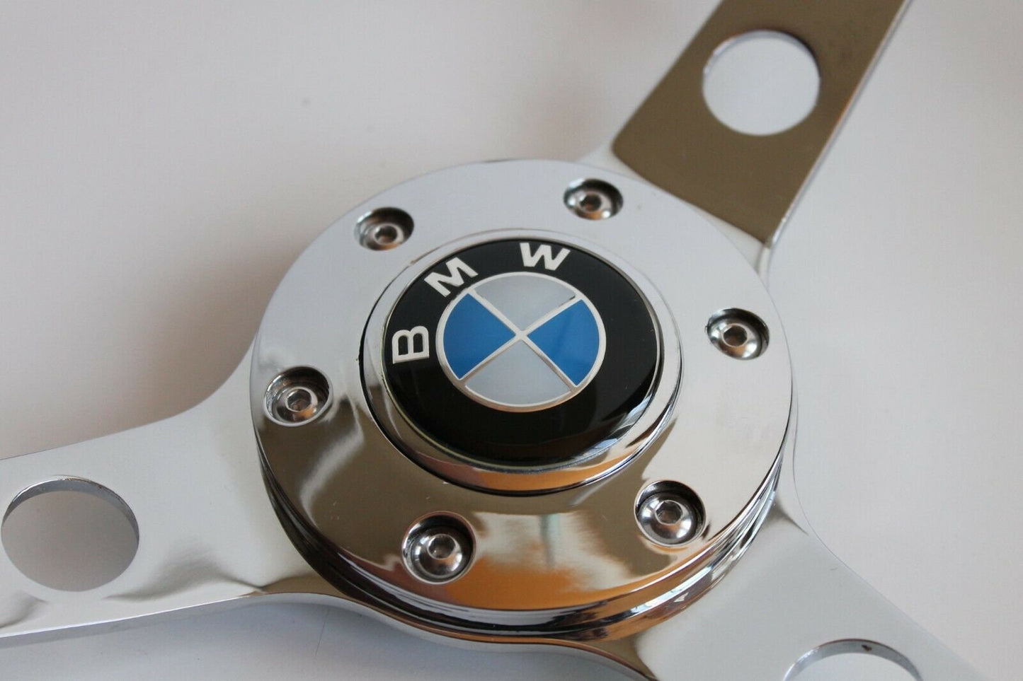 Steering wheel Fits For BMW Used Custom rebuilded Wood polished spokes Beautiful Craftmanship No hub adapter