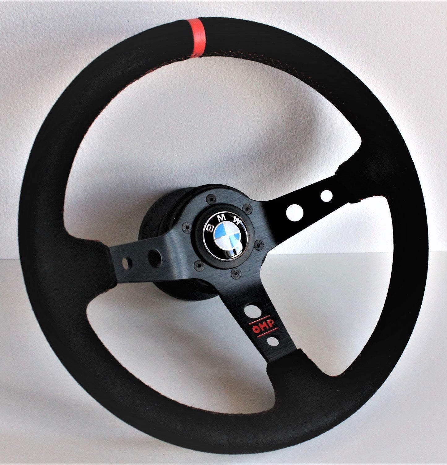 Steering wheel fits For BMW Used custom rebuild Suede leather Blue Red Yellow Green hand rebuilded Deep Dish Sport For E21 E23 E24 E28 78-85