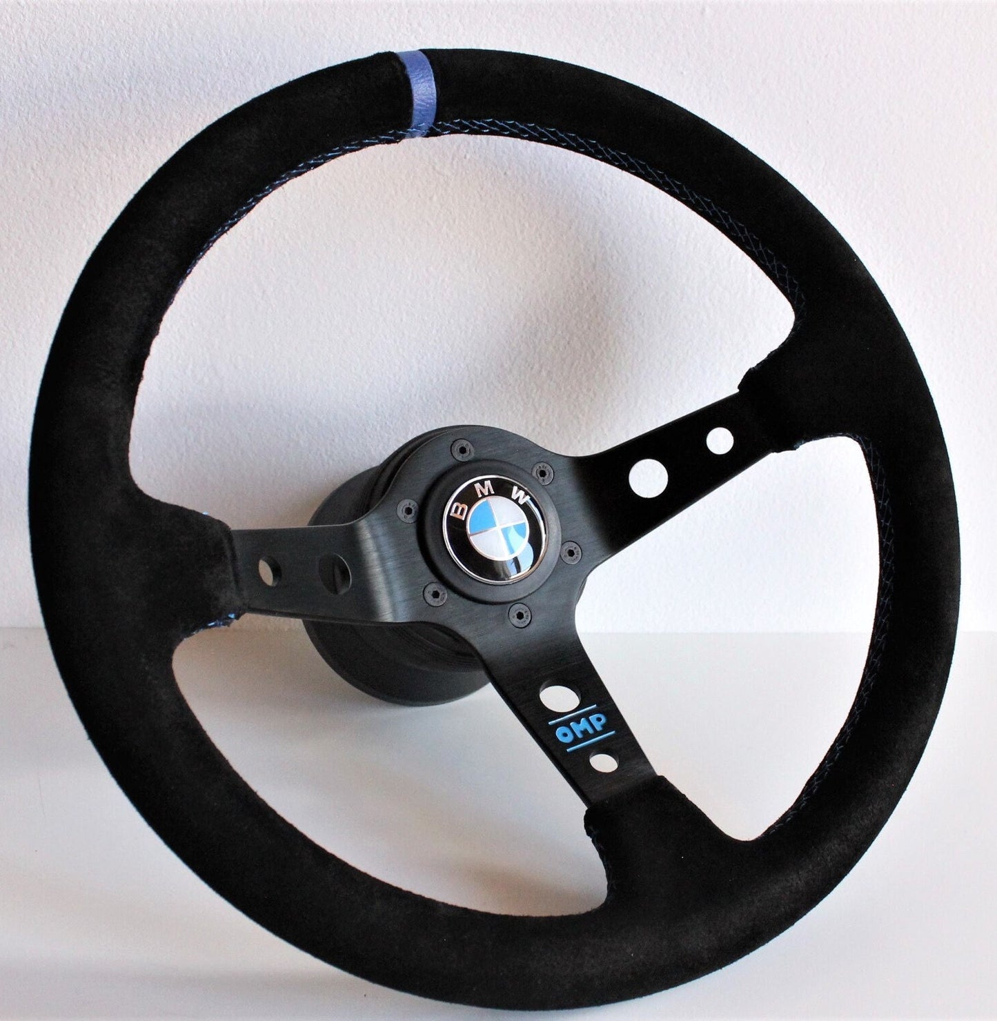 Steering wheel fits For BMW Used custom rebuild Suede leather Blue Red Yellow Green hand rebuilded Deep Dish Sport For E21 E23 E24 E28 78-85