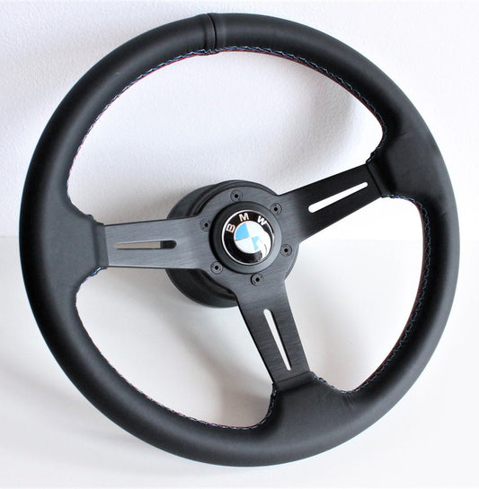 Steering wheel fits For BMW Used custom rebuild with new leather M Power Style  hand rebuilded Sport Racing No Hub Adapter