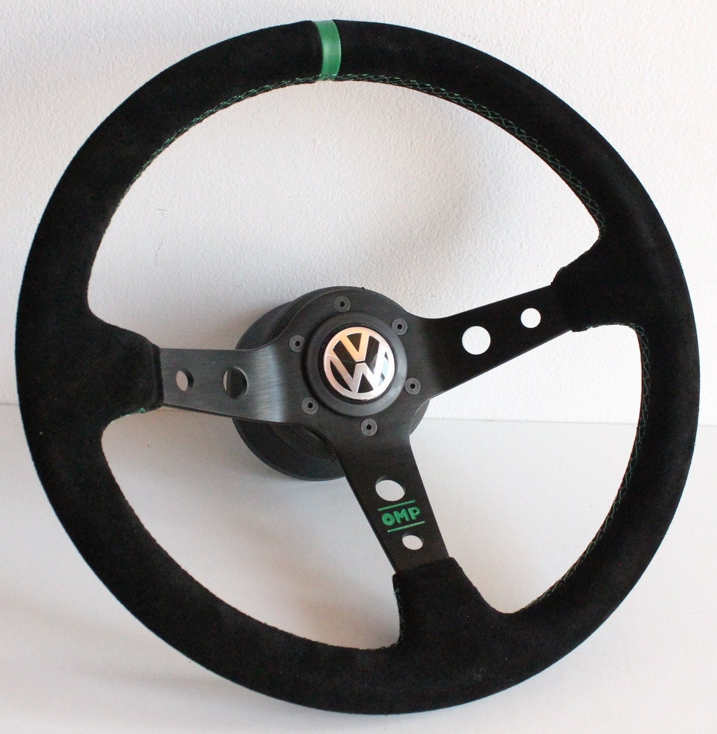 Steering wheel fits For VW Used custom rebuild Suede leather Blue Red Yellow Black Green hand rebuilded Deep Dish For Golf Jetta Mk4 Passat