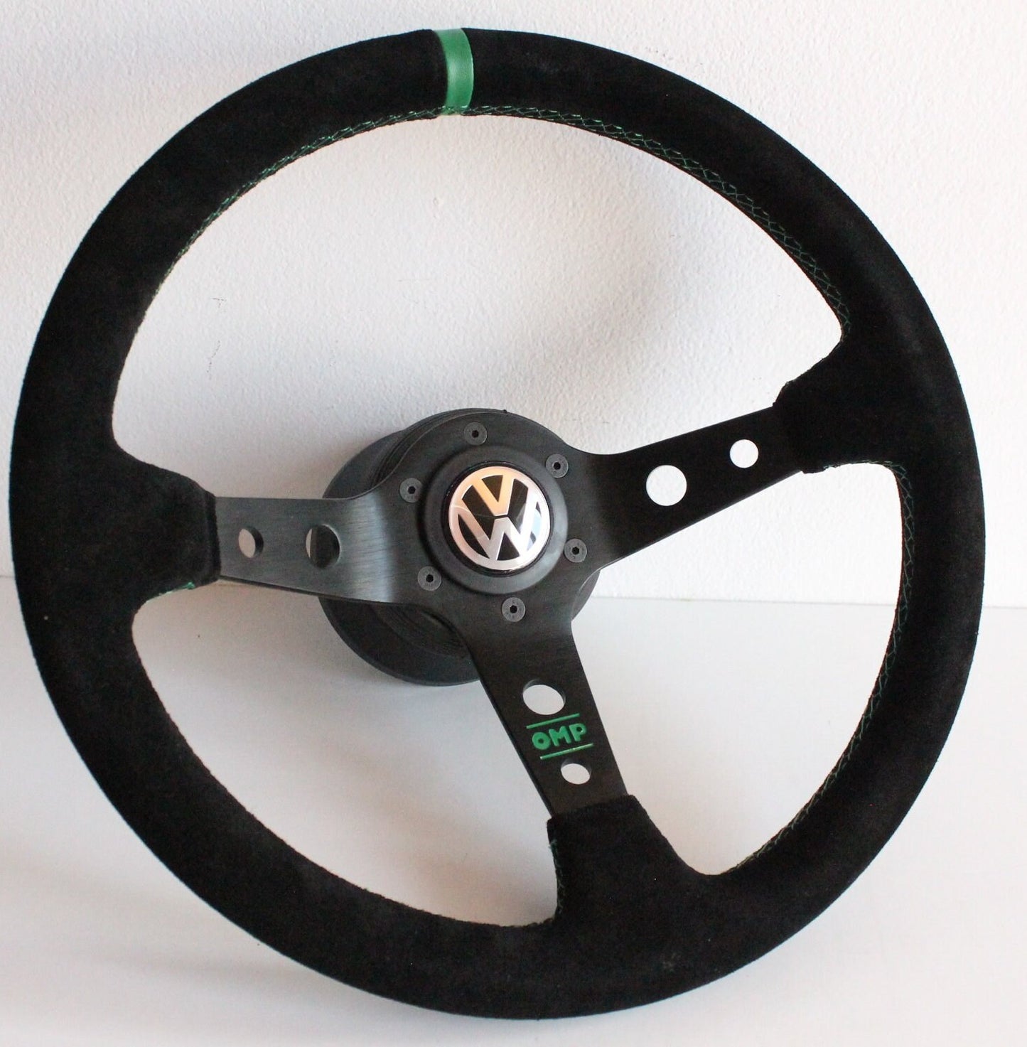 Steering wheel fits For VW Used custom rebuild Suede leather Blue Red Yellow GTI  Black Deep Dish For T5 Transporter Bus Multyvan 2003-2008