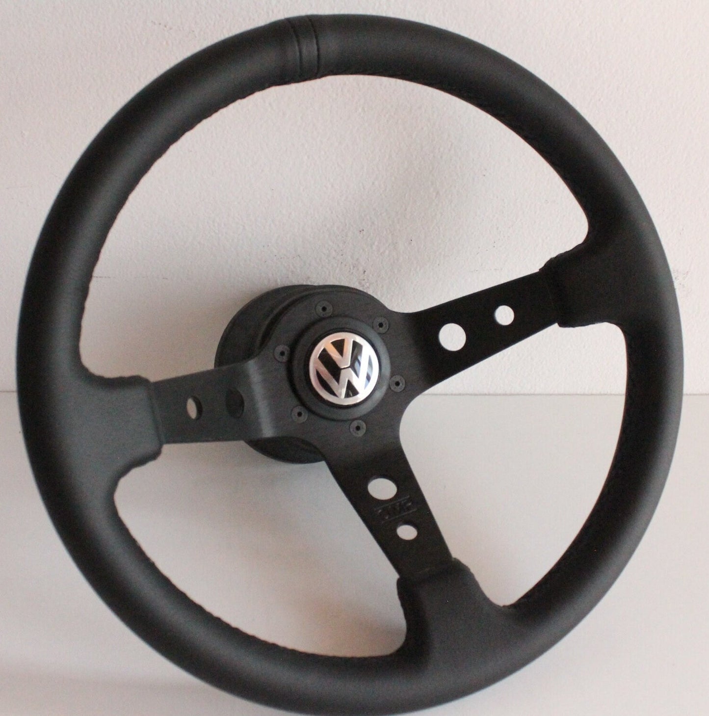 Steering wheel fits For VW Used custom hand rebulided new  leather Black stitching Deep Dish For Golf Jetta Mk2 Mk3 Corrado 88-96