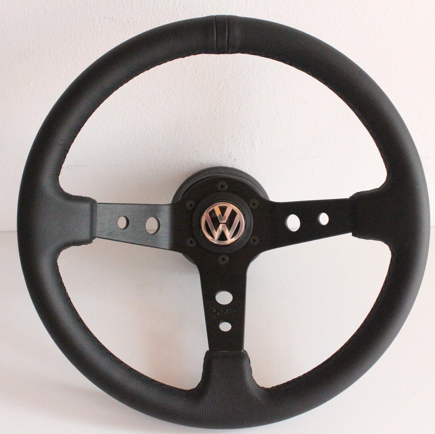 Steering wheel fits For VW Used custom hand rebulided new black leather stitching Deep Dish For T4 Bus Multyvan Caravelle