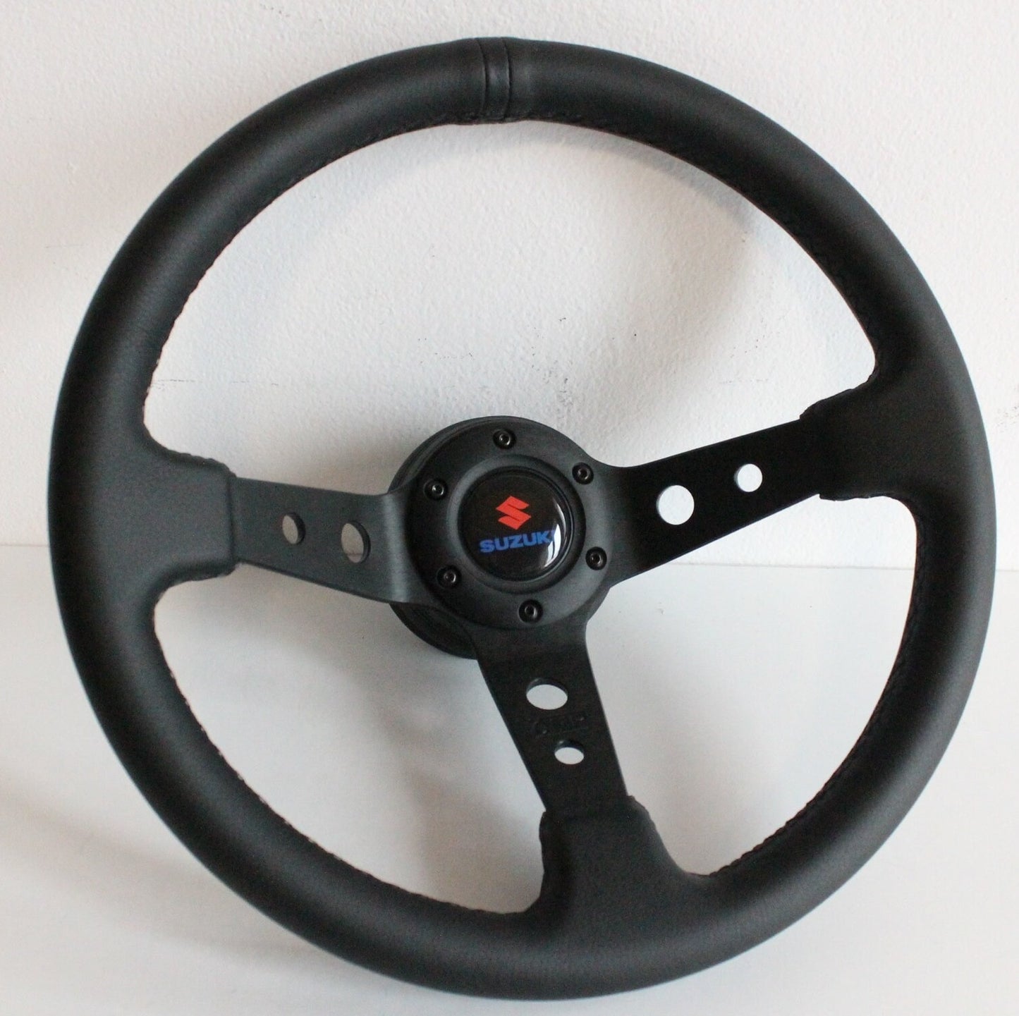 Steering Wheel fits SUZUKI Hand custom rebuilded Remanufactured Deep Dish Black Leather SAMURAI Sidekick Vitara 81-98'