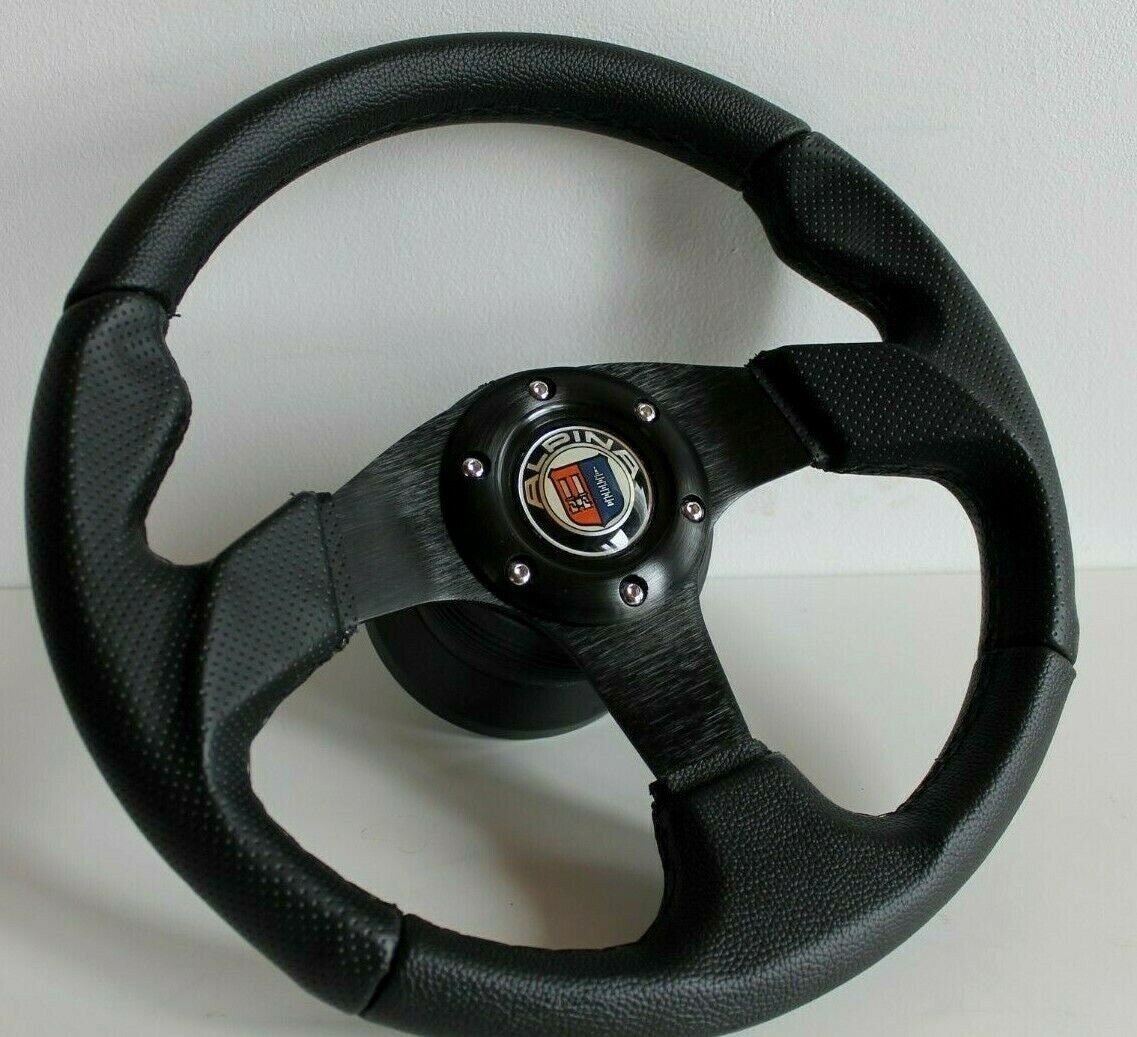 Steering wheel fits for BMW Used custom rebuild perforated leather M small 320mm  hand rebuilded For E24 E28 E30 E34 86-92'