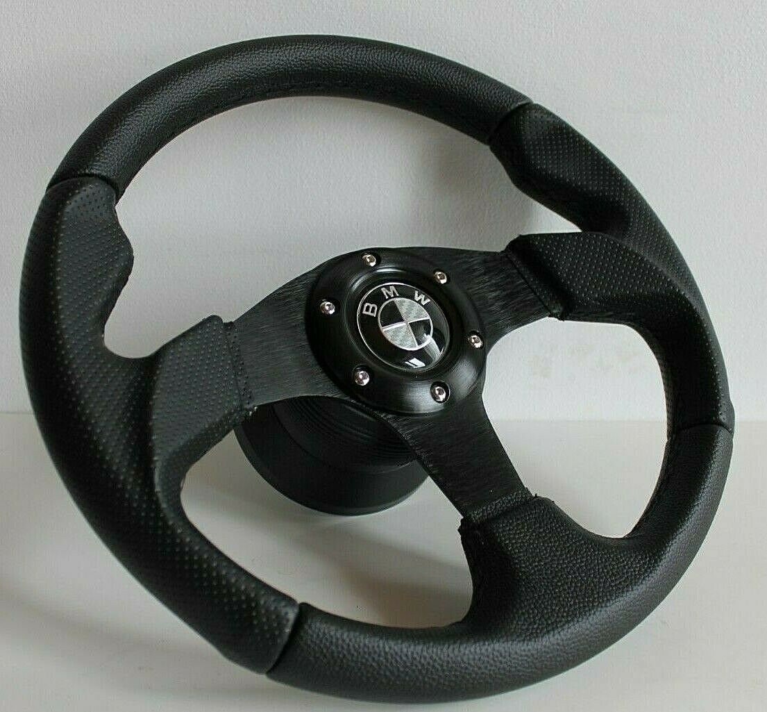 Steering wheel fits for BMW Used custom rebuild perforated leather M small 320mm  hand rebuilded For E24 E28 E30 E34 86-92'