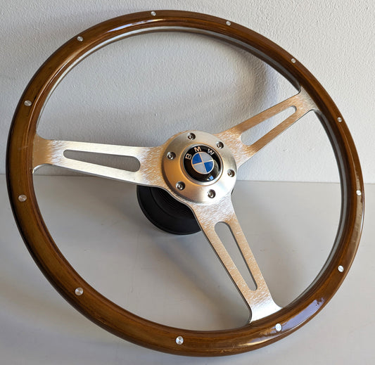 Steering wheel Fits For BMW Used Custom rebuilded Wood polished spokes Beautiful Craftmanship For E3 E9 E12 E21 E23 E24 E28 1976-1985 '