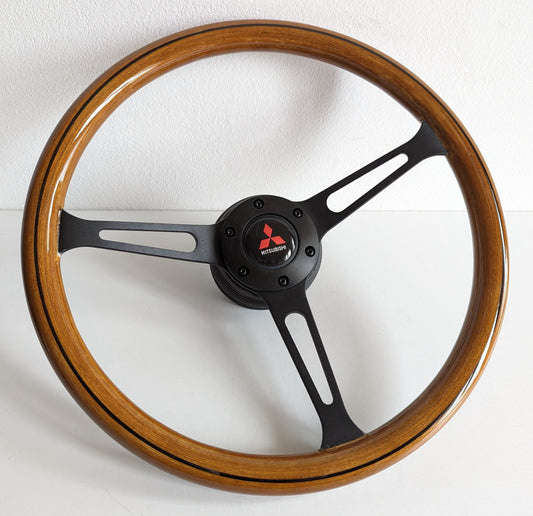 Steering wheel fits For Mitsubishi Used Hand rebuilded leather Wood  For Eclipse,lancer evo Galant Pajero custom rebuilded