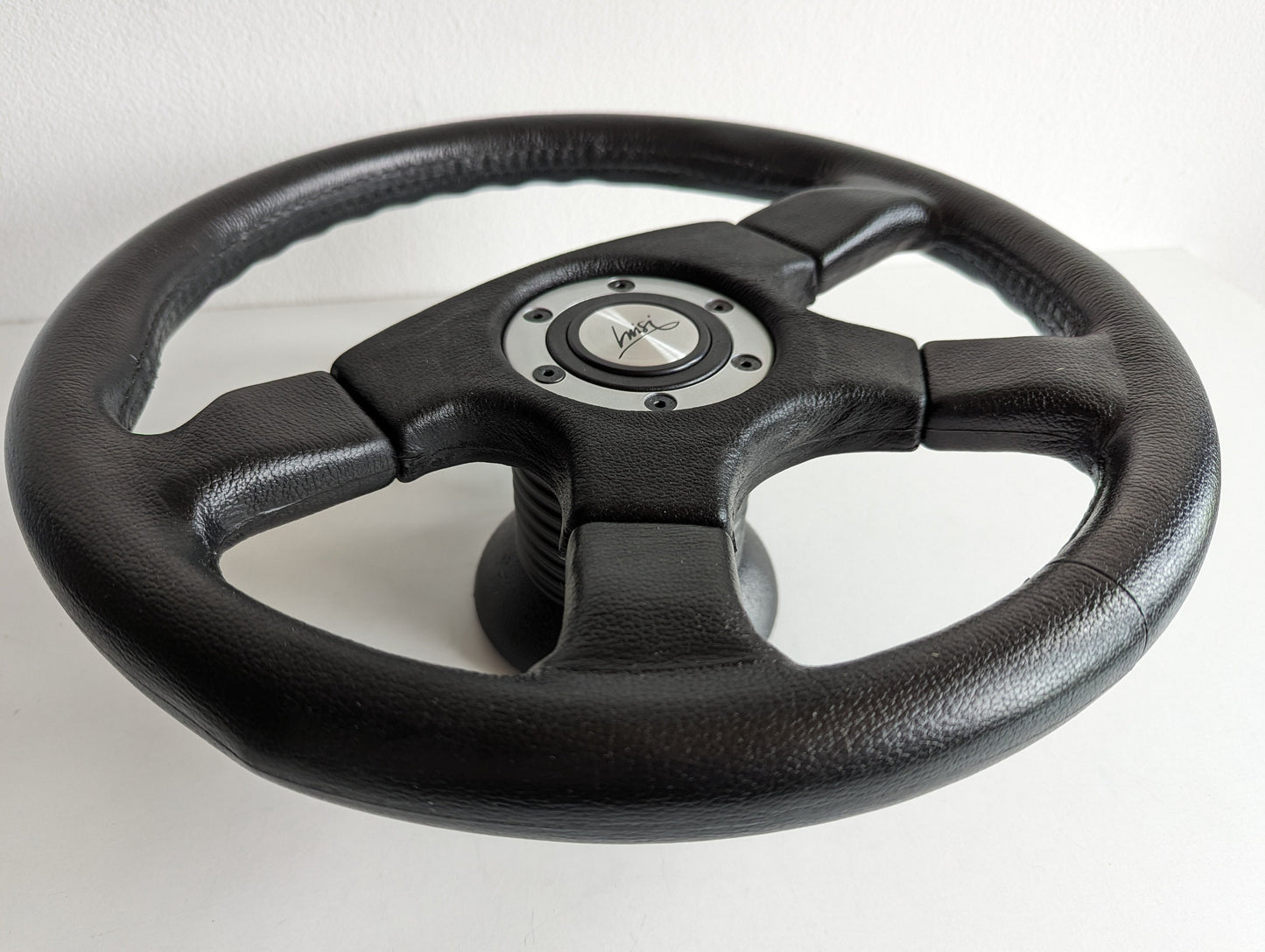 Steering wheel Leather Craftmanship Handmade in Italy OEM LUISI Vincent S  Fits For Subaru Impreza 1 Legacy 1800 Vivio