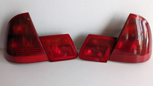 Taillights BMW E46 Touring  Customed rebuilded All red Tinted by hand Customised Tinted