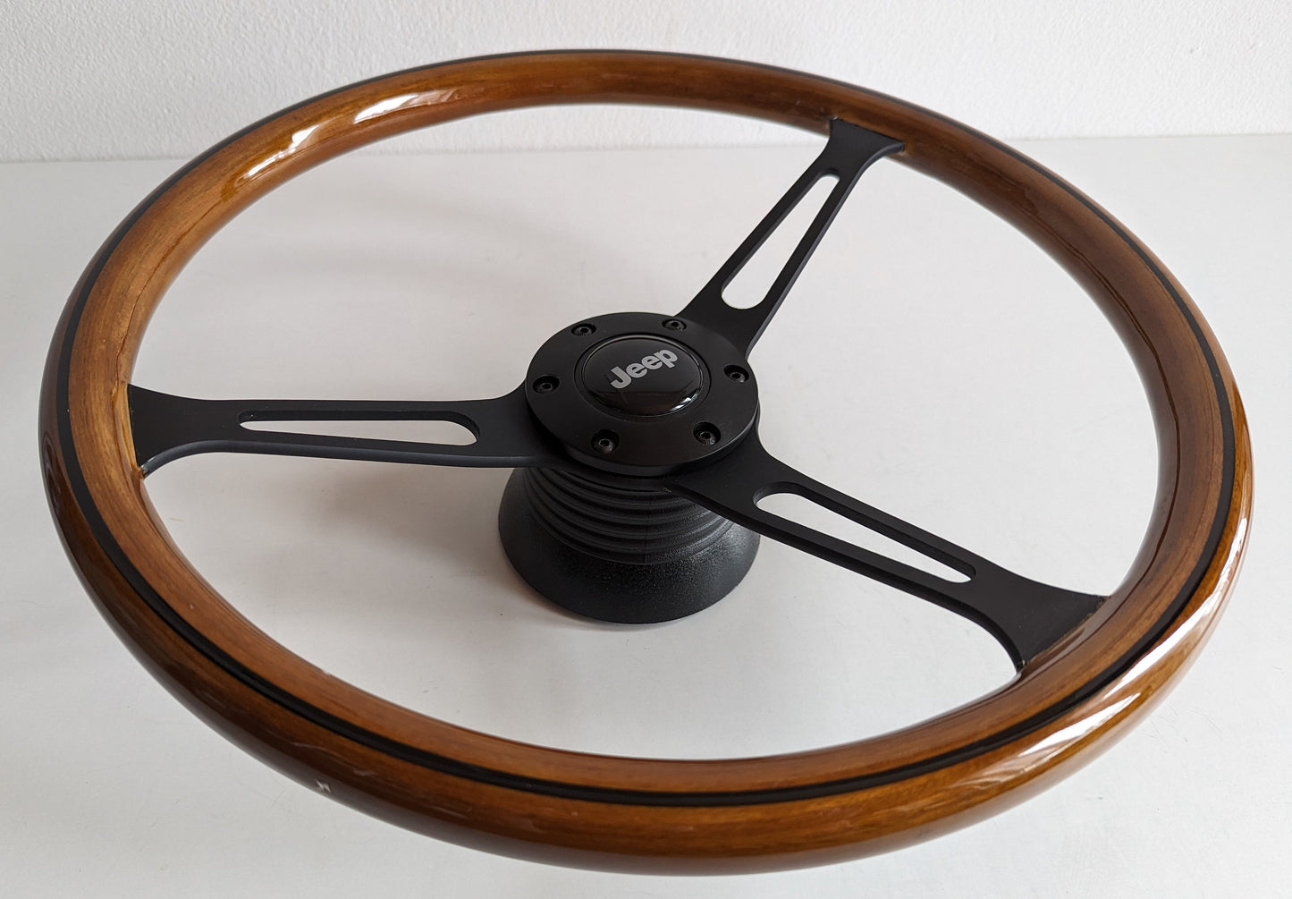 Steering wheel Used custom rebuld wood hand rebuilded Fits For Jeep  Cherokee Wrangler 1984 - 1996