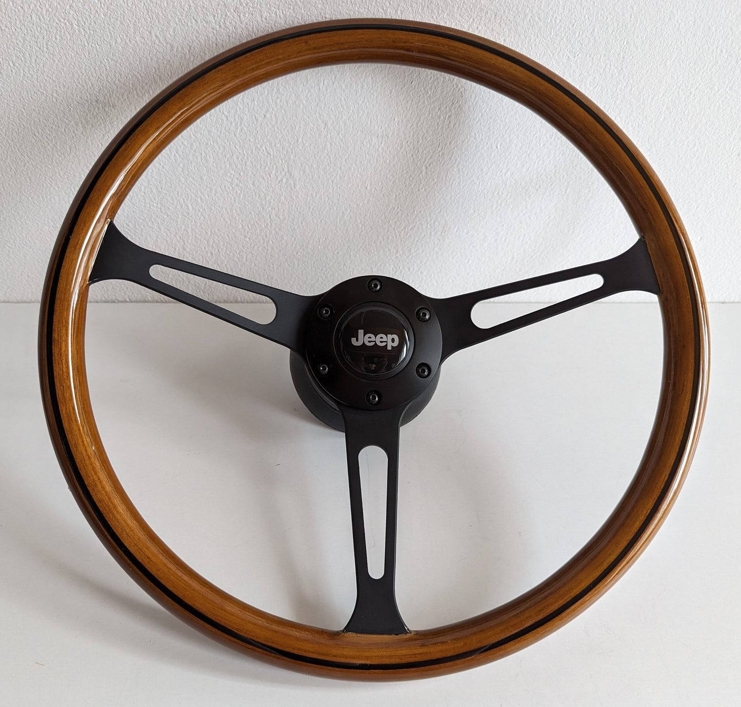 Steering wheel Used custom rebuld wood hand rebuilded Fits For Jeep  Cherokee Wrangler 1984 - 1996