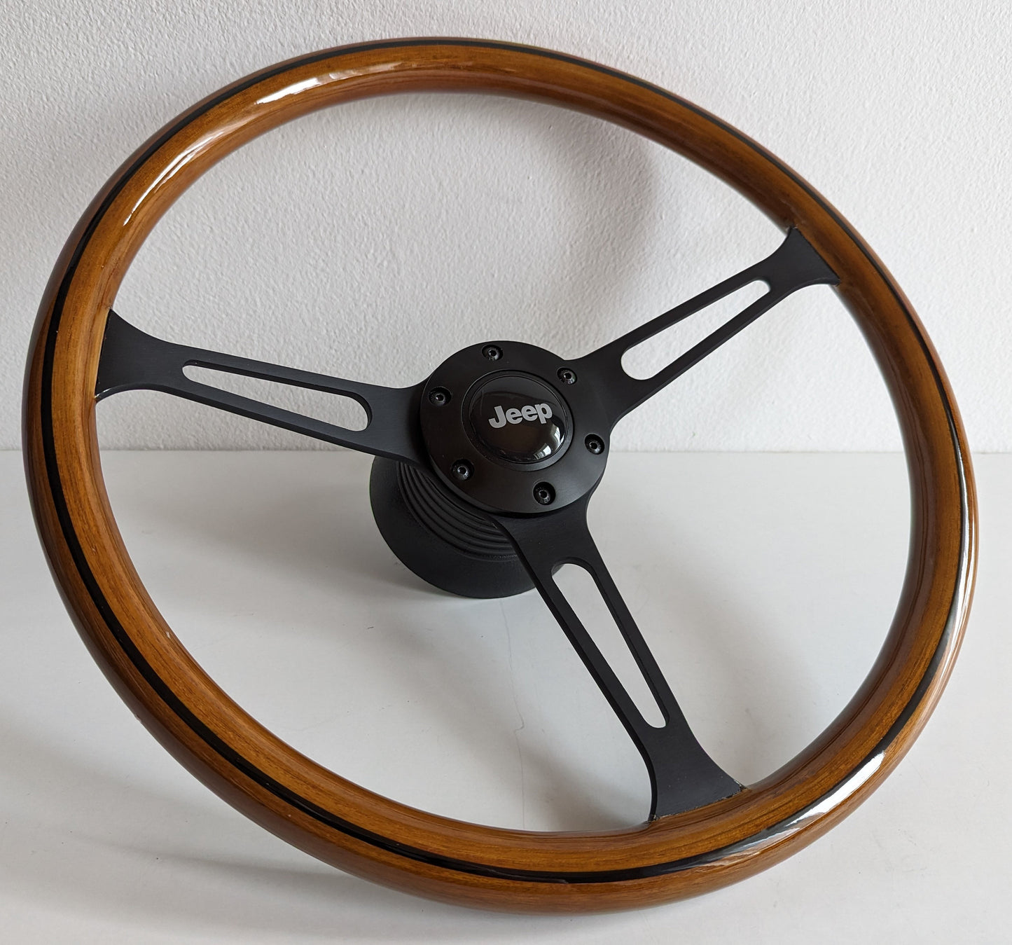 Steering wheel Used custom rebuld wood hand rebuilded Fits For Jeep  Cherokee Wrangler 1984 - 1996