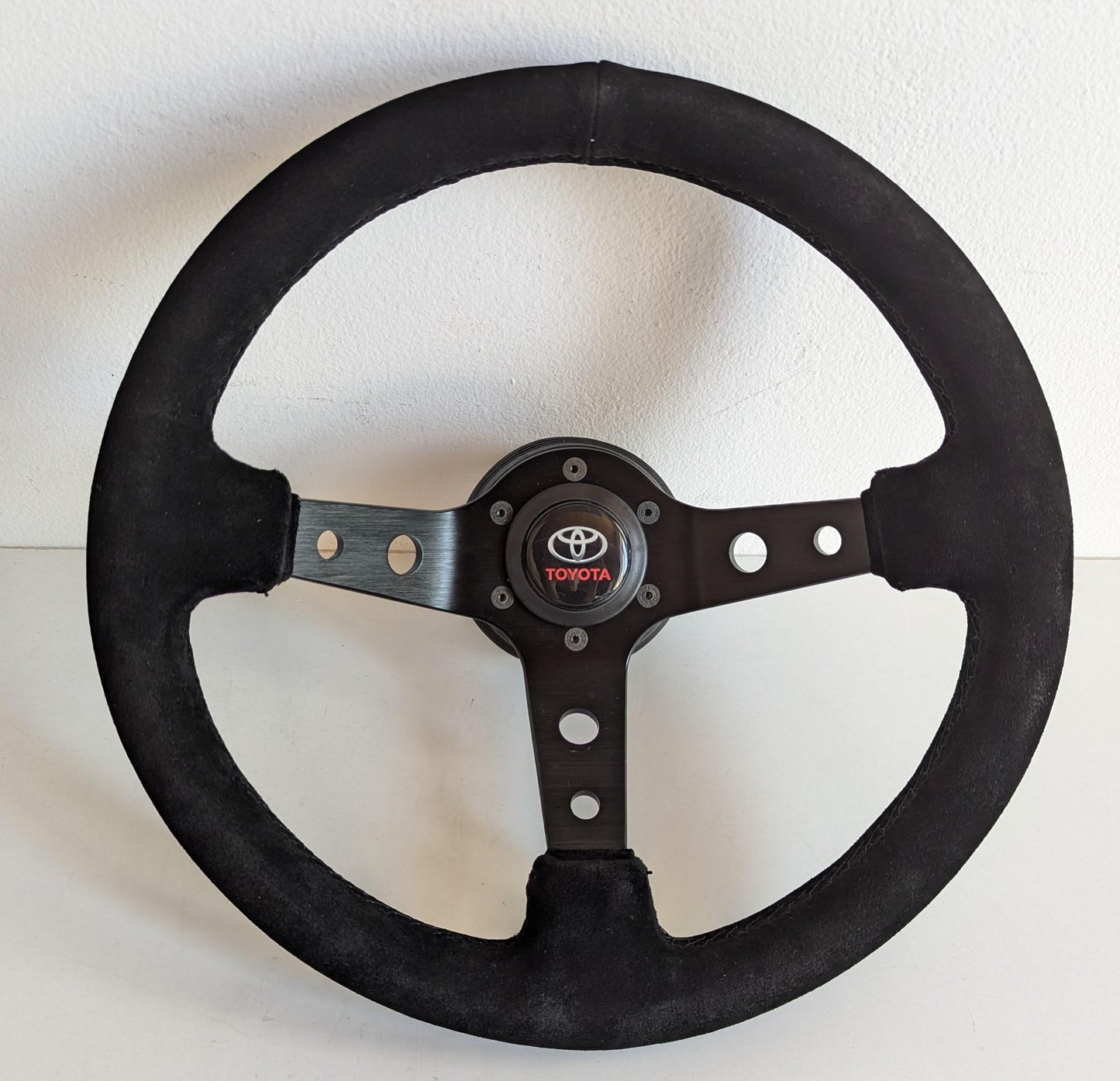 Steering wheel fits For TOYOTA Used custom rebuild Suede leather hand rebuilded Deep Dish Sport For TOYOTA Celica Supra Mr2 Corolla Hiace