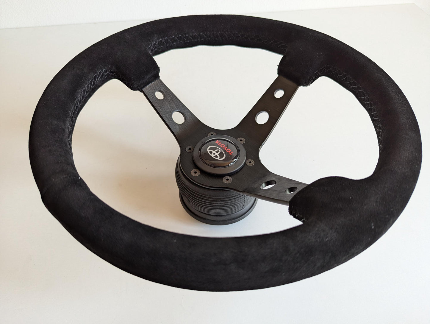 Steering wheel fits For TOYOTA Used custom rebuild Suede leather hand rebuilded Deep Dish Sport For TOYOTA Celica Supra Mr2 Corolla Hiace