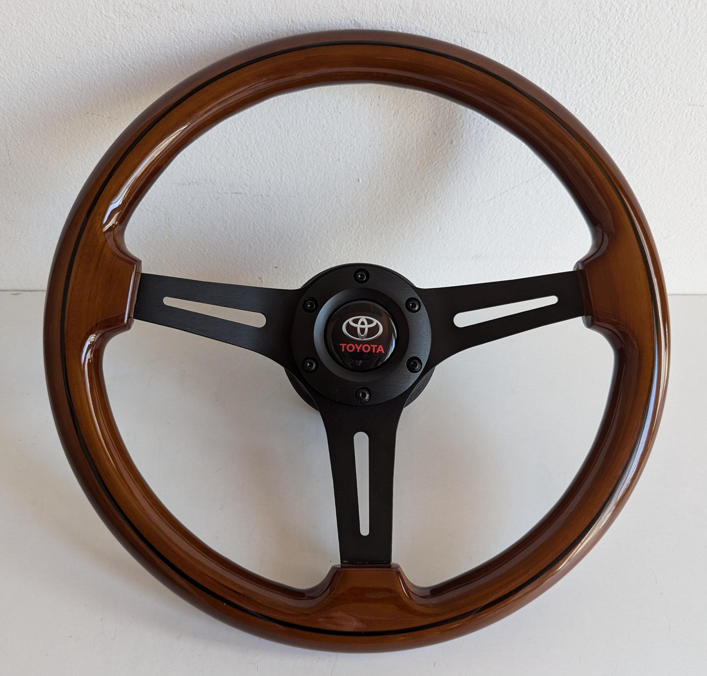 Steering wheel fits For TOYOTA Used custom rebuild Wood  hand rebuilded Wooden 350mm For TOYOTA Celica Supra Mr2 Corolla Hiace