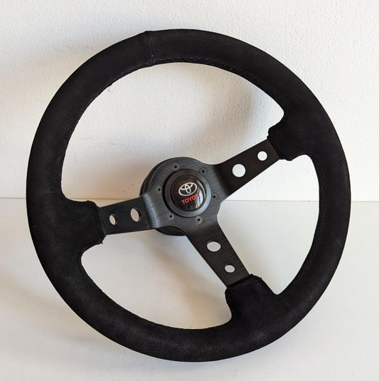 Steering wheel fits For TOYOTA Used custom rebuild Suede leather hand rebuilded Deep Dish Sport For TOYOTA Celica Supra Mr2 Corolla Hiace