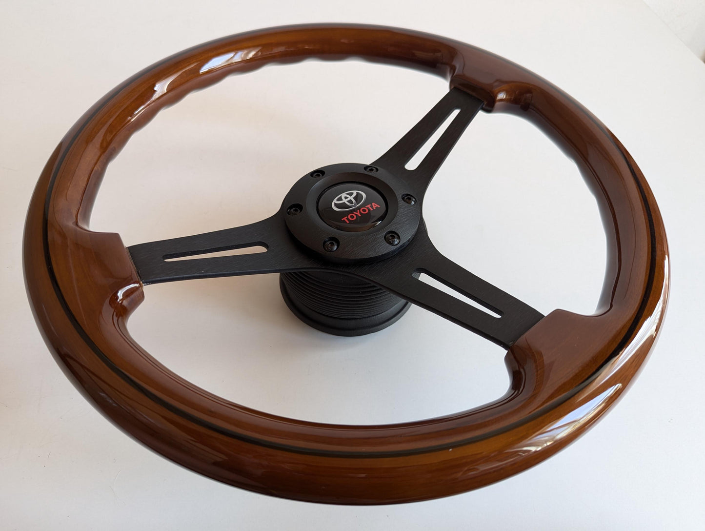 Steering wheel fits For TOYOTA Used custom rebuild Wood  hand rebuilded Wooden 350mm For TOYOTA Celica Supra Mr2 Corolla Hiace