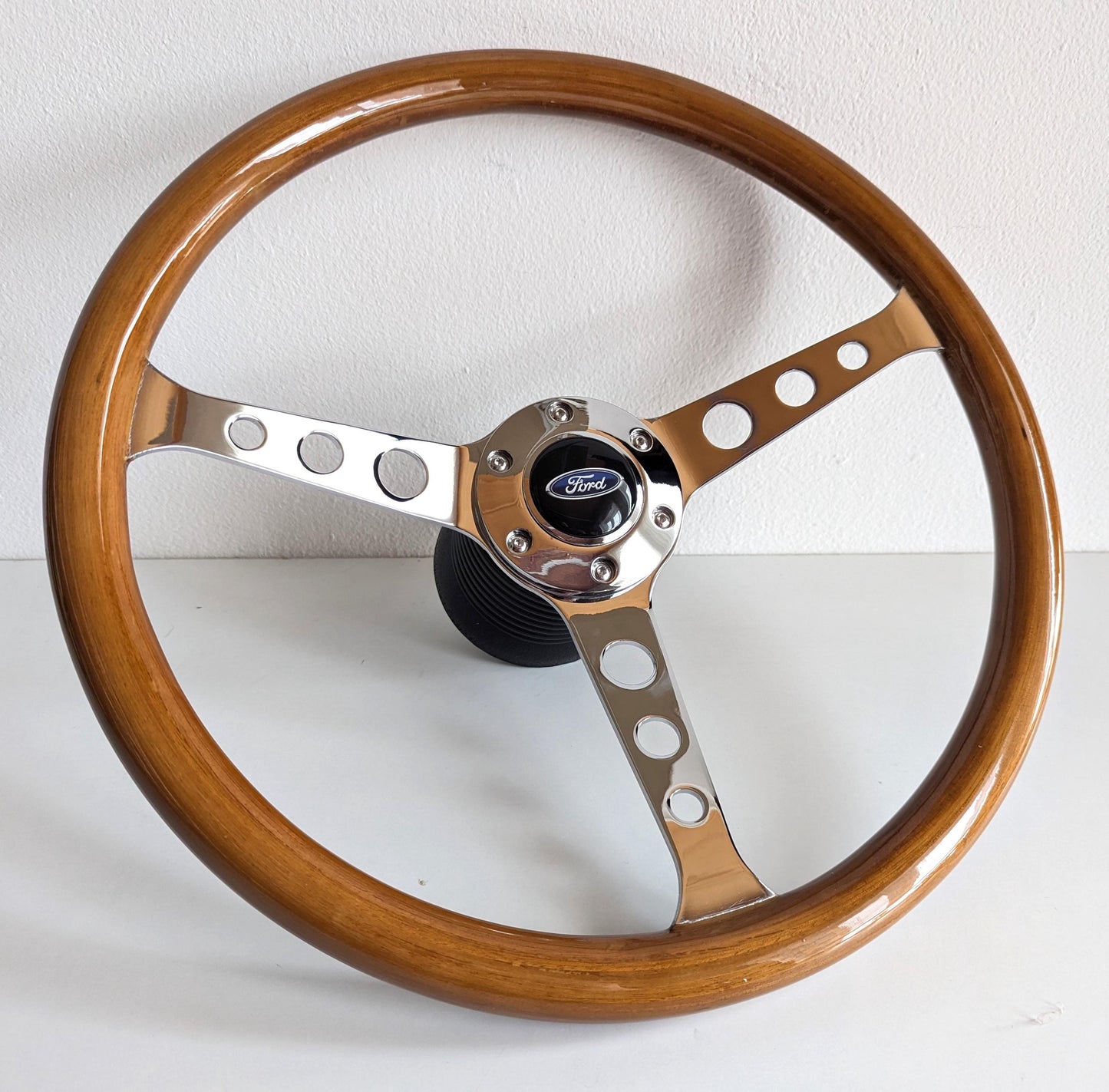 Steering wheel fits For Ford Used custom rebuld wood 350mm wooden Classic 15inch 380mm  hand rebuilded For F150 F250 F350 1980-1991